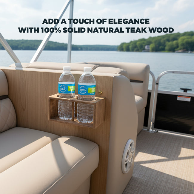 8-7/8" Premium Grade Teak Insulated Drink Holder