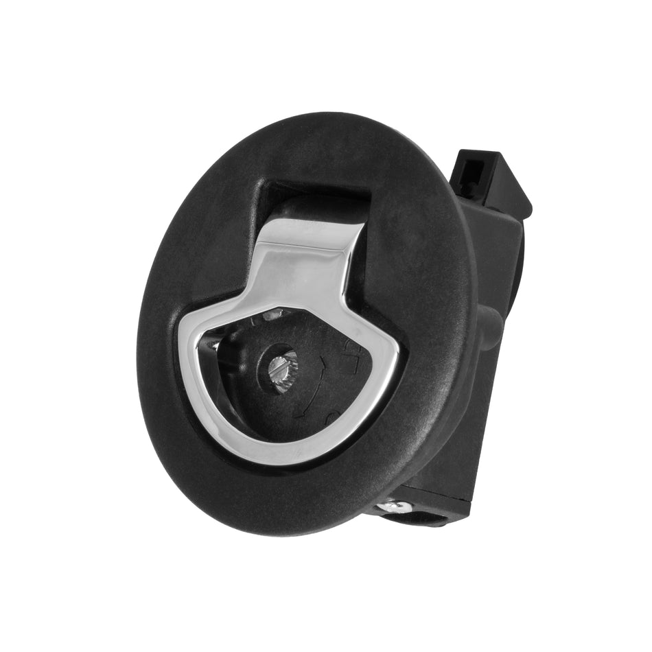 3" Waterproof Black Nylon Chrome Zinc Slam Latch - Locking