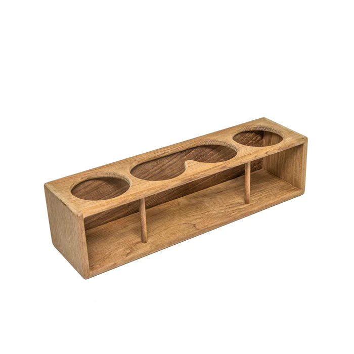 14-3/8" Premium Grade Teak Four Drink/Binocular Rack