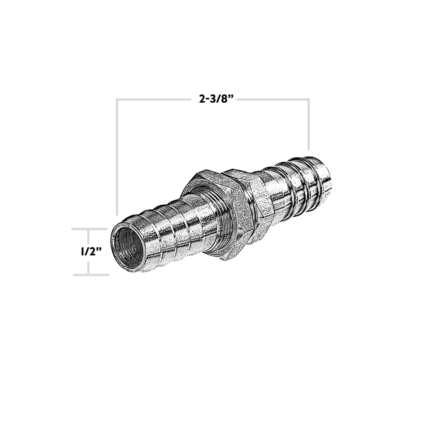 Livewell Fitting - Bulkhead Fitting - P-3105