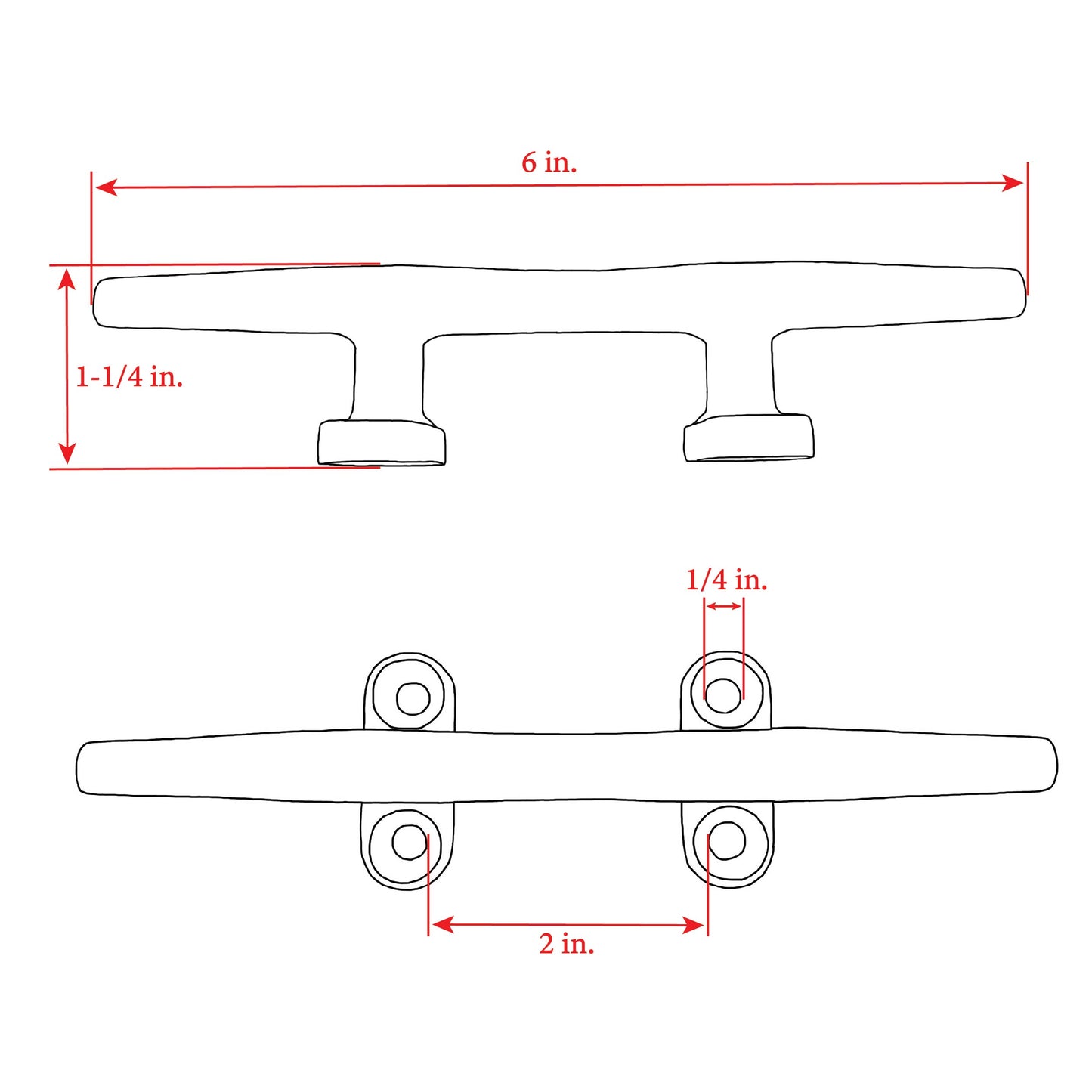 Stainless Steel Hollow Base Cleat