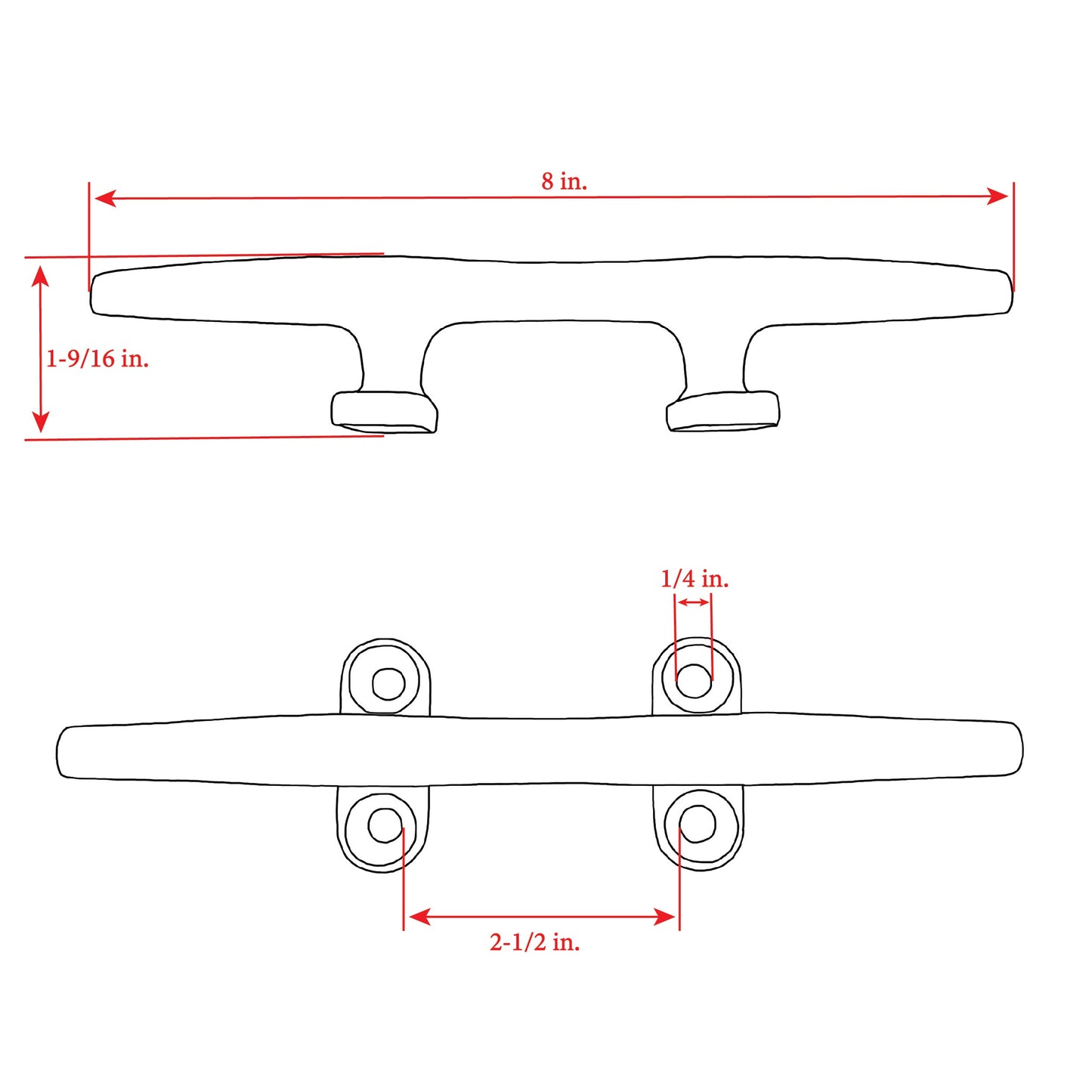 Stainless Steel Hollow Base Cleat