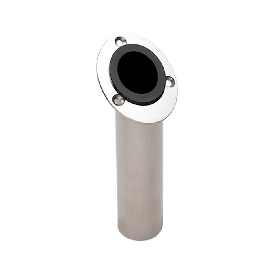 30° 316 Stainless Steel Flush Mount Rod Holder with No Cap