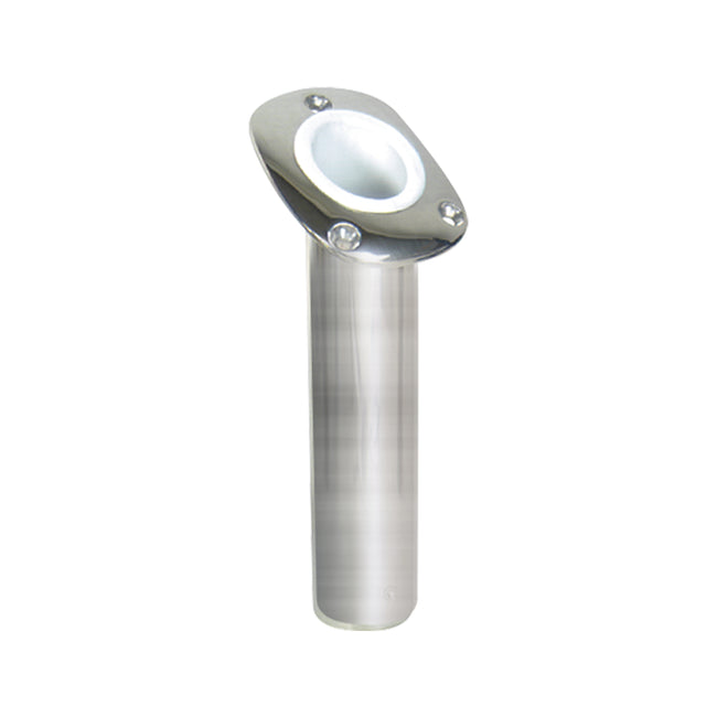 316 Stainless Steel 30° Flush Mount Rod Holder with No Cap