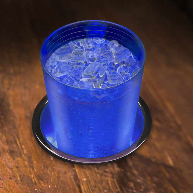 Stainless Steel Flush Drink Holder with Blue LED Light - S-3511B