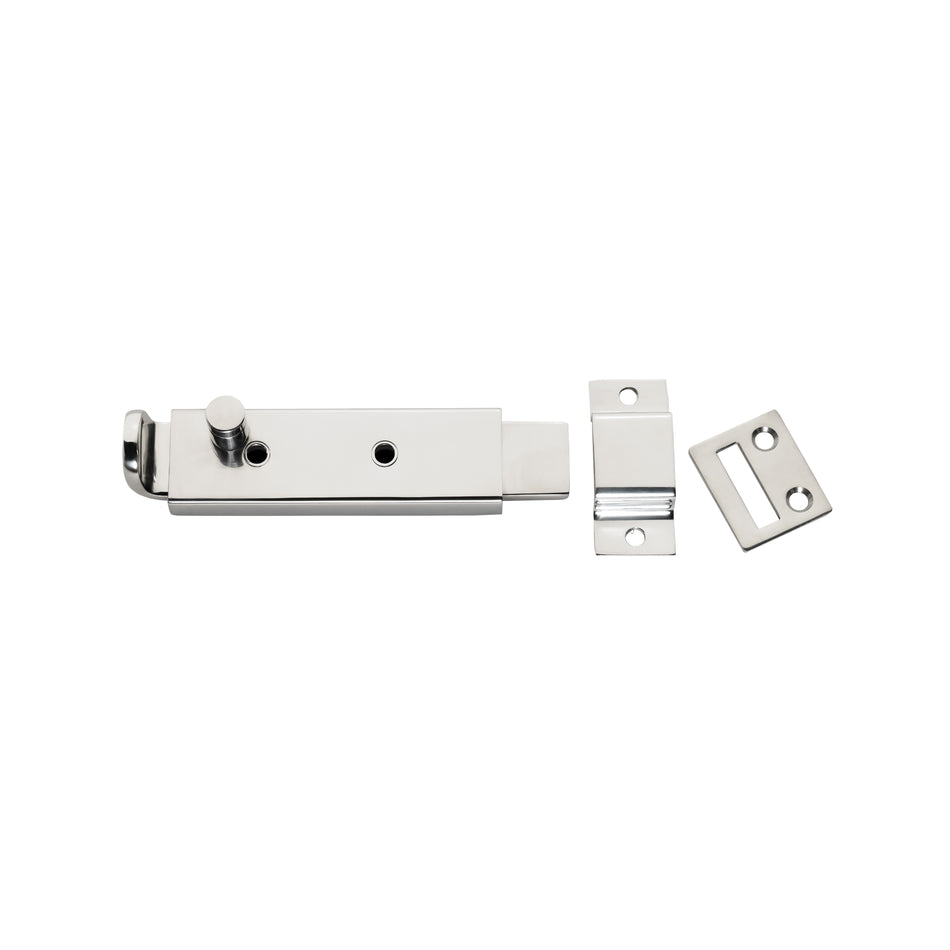 5-5/16" 316 Stainless Steel Spring Loaded Slide Bolt