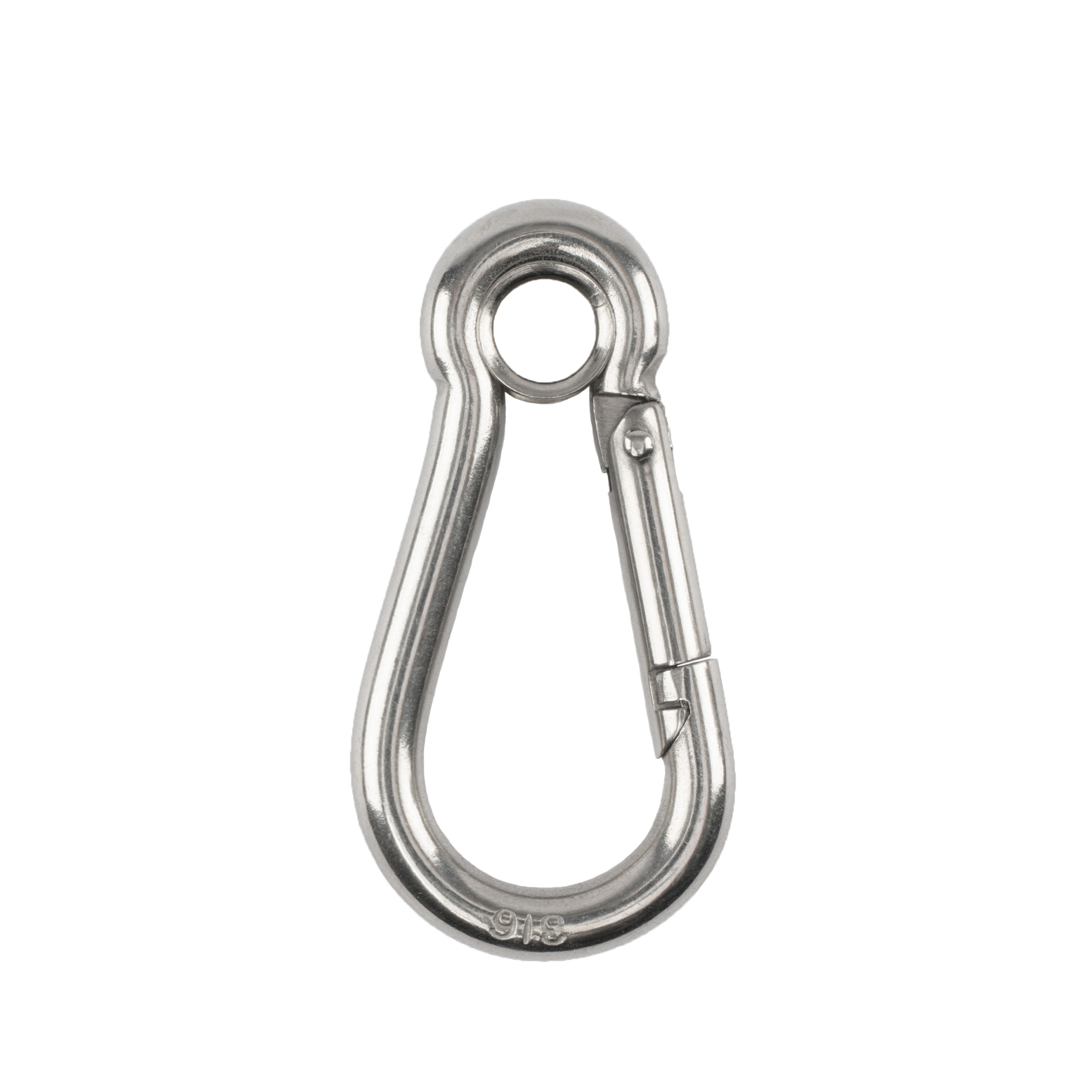 5 Pack 3/16x50mm Stainless Steel Carabiner Spring Snap Hook – 120Lbs, Marine Grade
