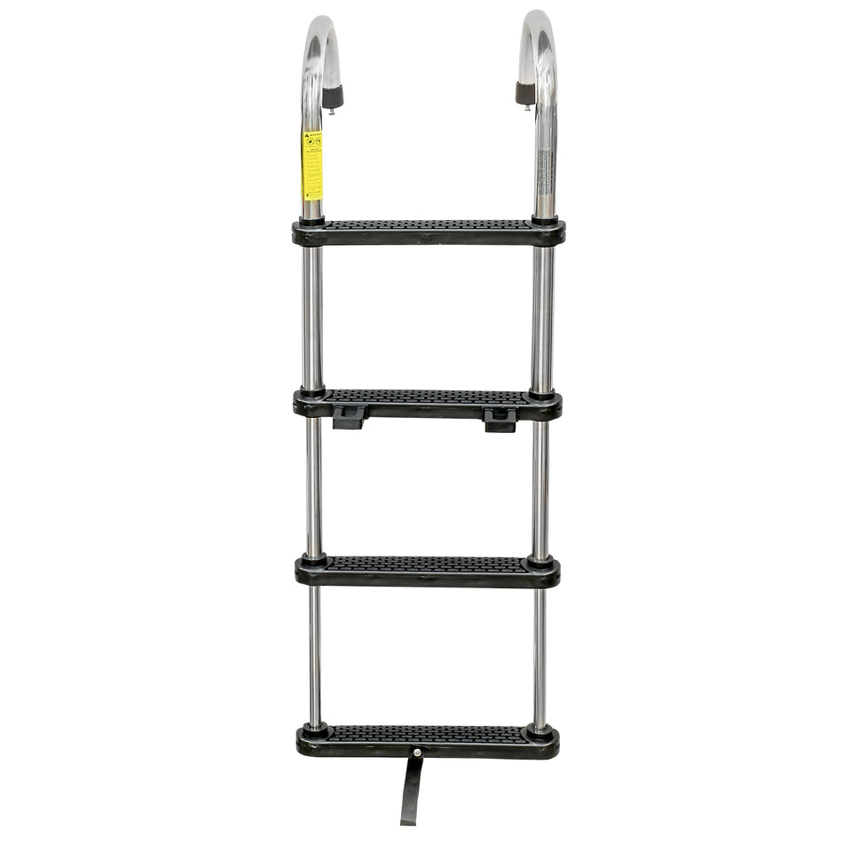 Anodized Aluminum Telescoping 4-Step Pontoon Ladder