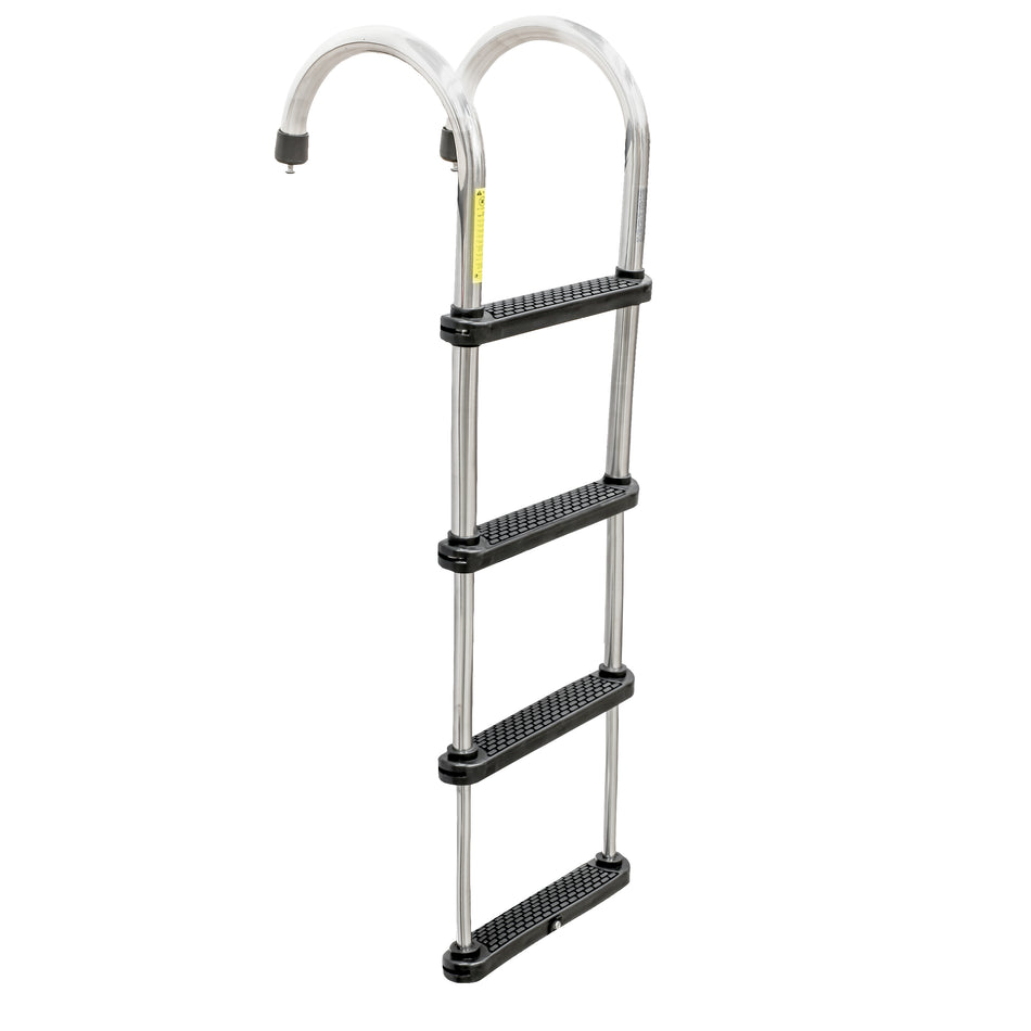 Anodized Aluminum Telescoping 4-Step Pontoon Ladder