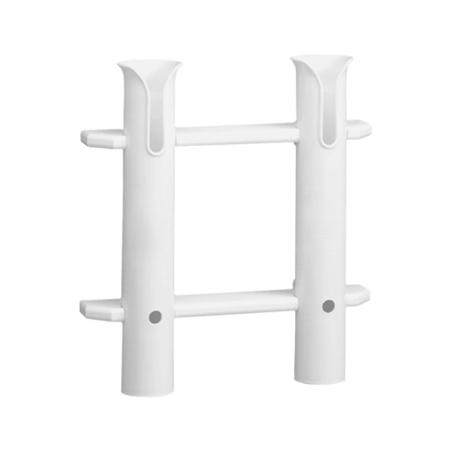 White Polypropylene Two-Tube Tournament Rod Rack