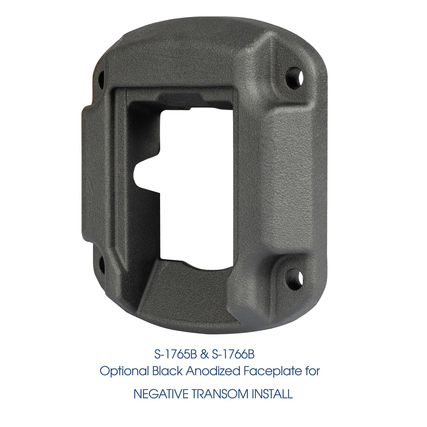 Invisible Ladder Faceplate - Negative Transom - 4 Step - Black Anodized - S1766B