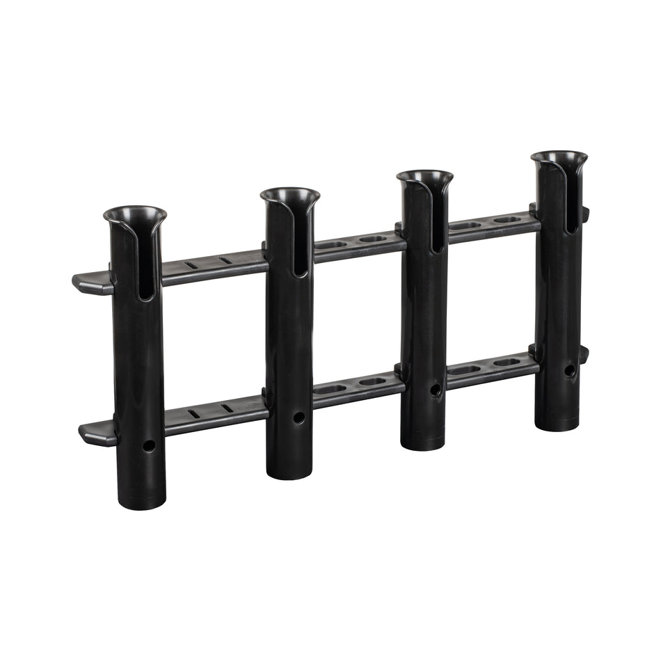 Black Polypropylene Four-Tube Tournament Rod Rack
